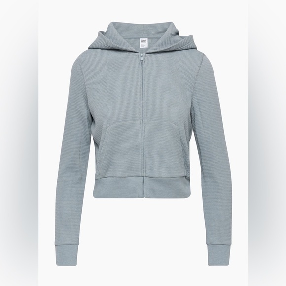 TNA Aritzia Waffle Zip-Up Hoodie - Picture 1 of 9
